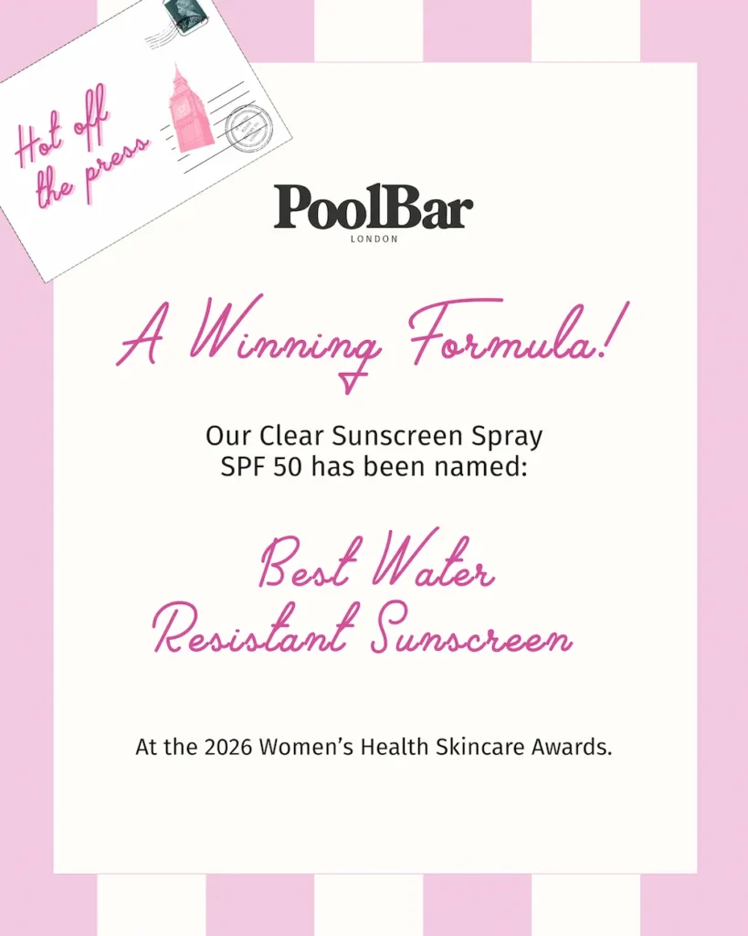 poolbar's clear sunscreen spray has been name best water resistant sunscreen